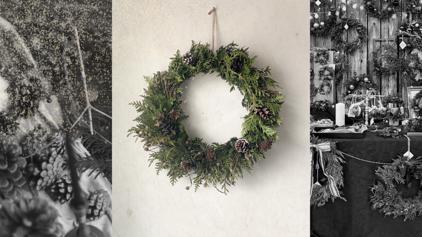 Couronnes de Noël écoresponsables et naturelles