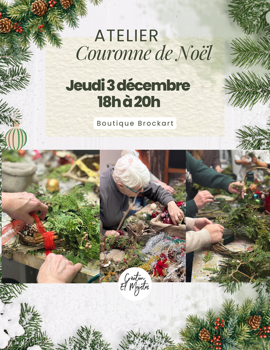 Atelier boutique Brockart - Jeudi 3 décembre de 18H à 20H