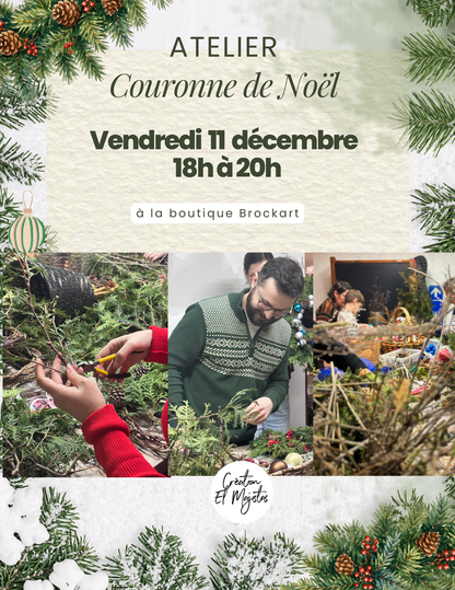 Atelier boutique Brockart - Vendredi 11 décembre de 18H à 20H