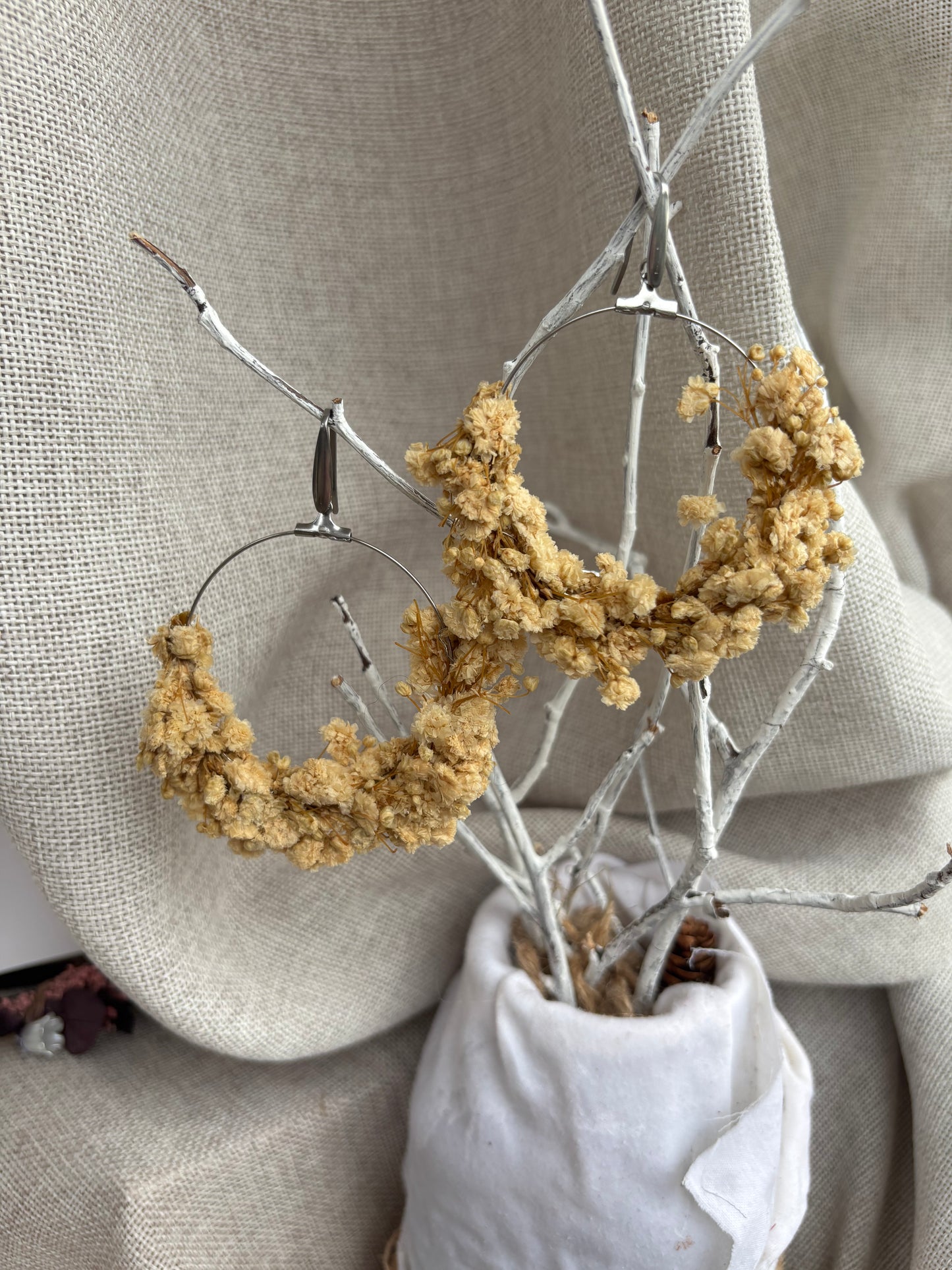 | Collection Alvina | Boucles d'oreilles en fleurs stabilisées