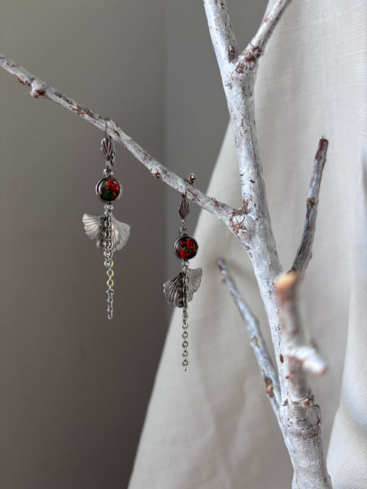 | Symphonie florale | Boucles d’oreilles en fleurs séchées et résine | #1004