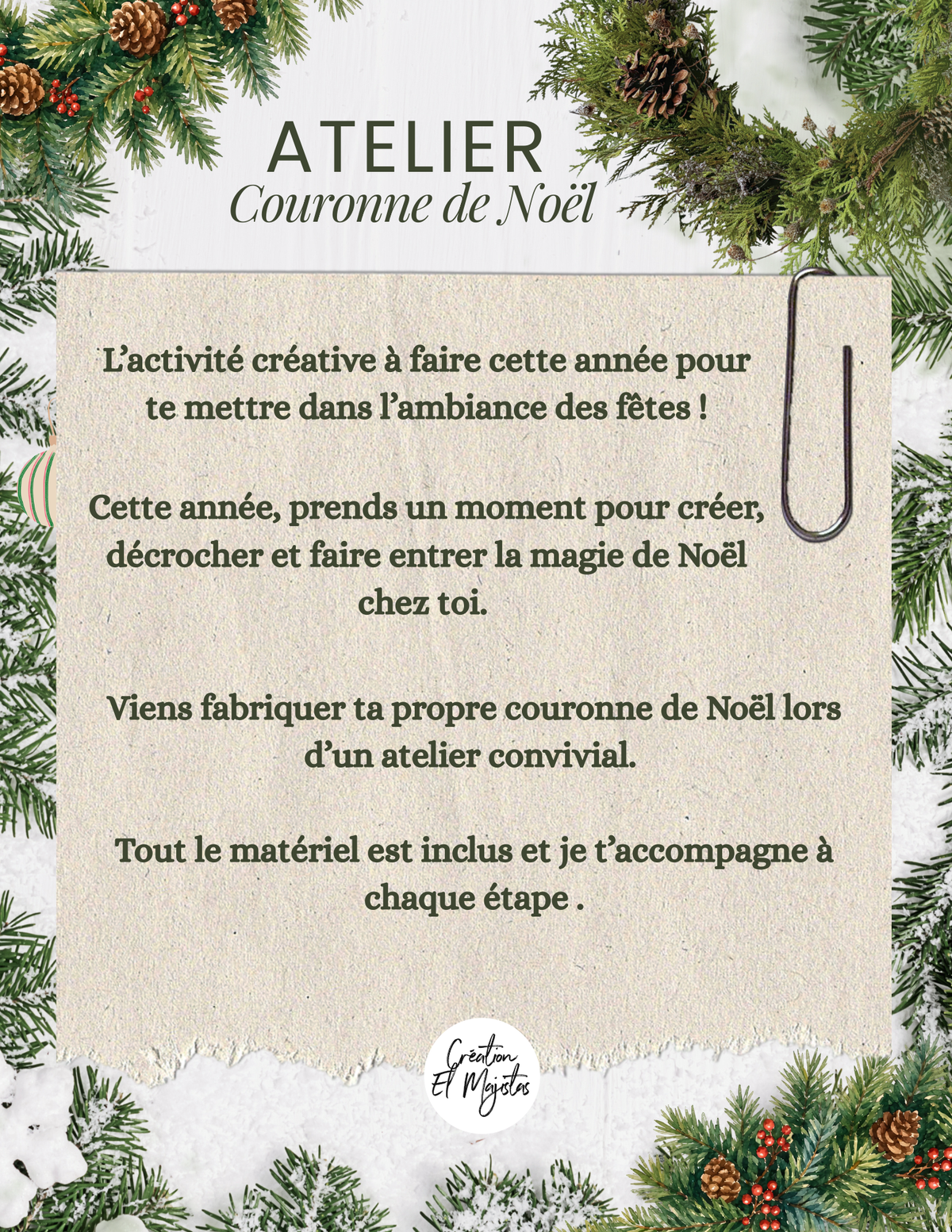 Atelier boutique Brockart - Jeudi 3 décembre de 18H à 20H