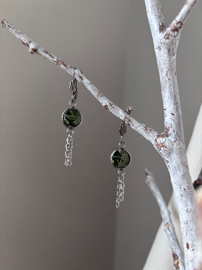 | Symphonie florale | Boucles d’oreilles en fleurs séchées et résine | #1010