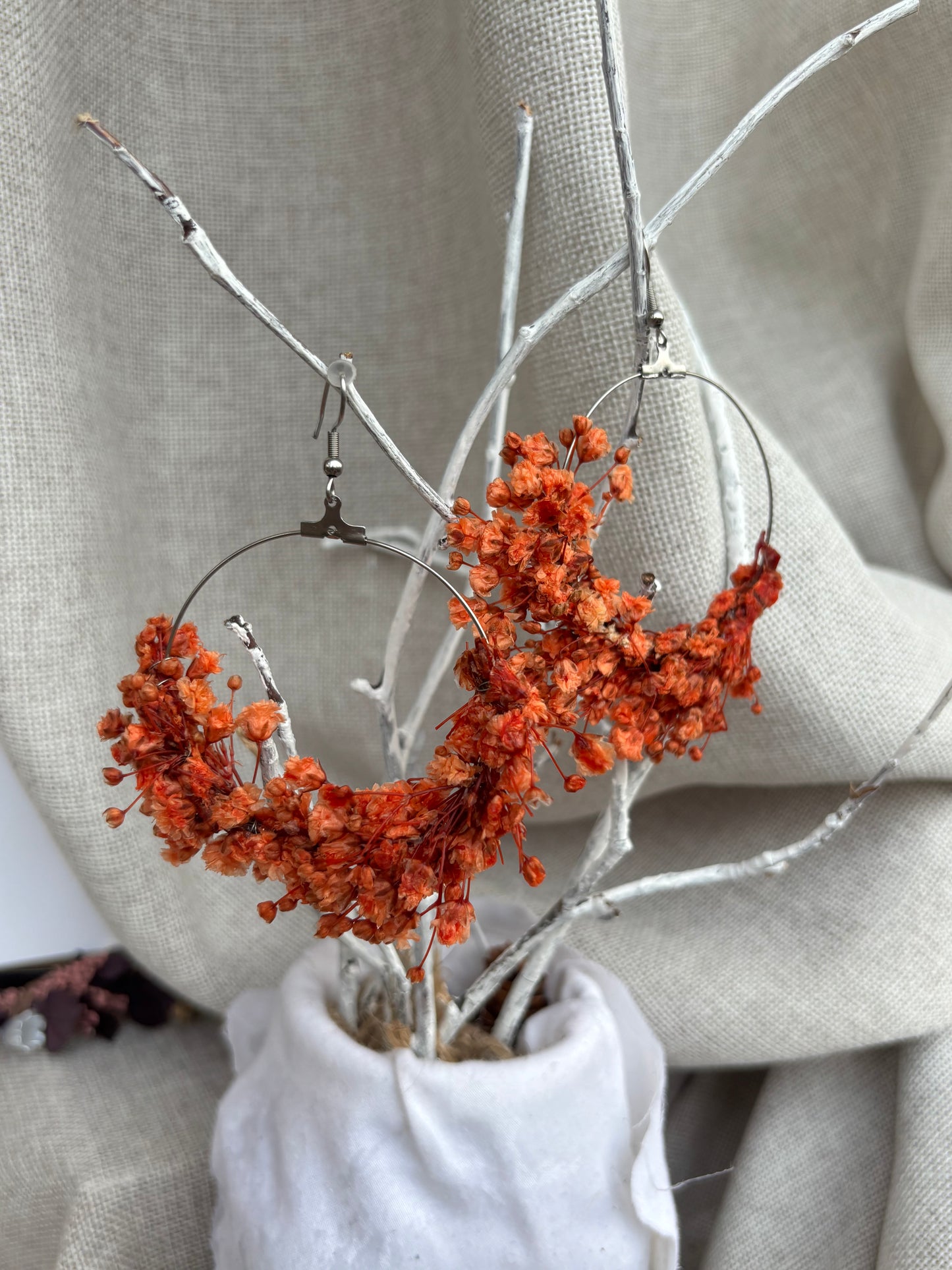 | Collection Alvina | Boucles d’oreilles en fleurs stabilisées