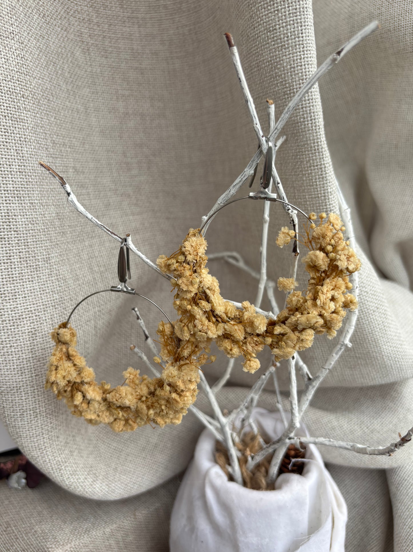 | Collection Alvina | Boucles d'oreilles en fleurs stabilisées
