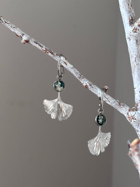 | Symphonie florale | Boucles d’oreilles en fleurs séchées et résine | #1008