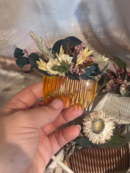 Atelier – Composition d'un peigne  en fleurs séchées