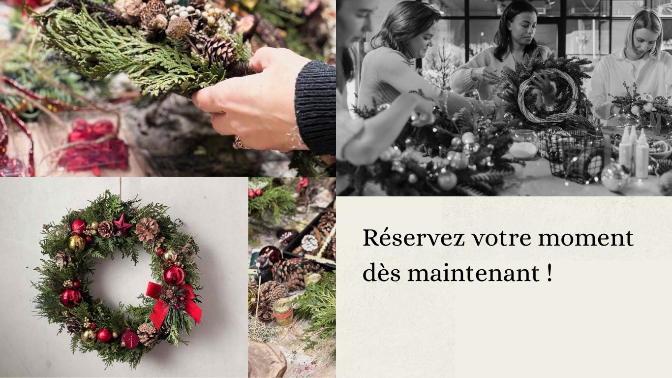 Atelier couronne de Noël - Marché des artisans récupérateurs